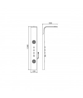 COL.DECO TERMOSTATICA INOX