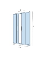 CLEAR FR DUCHA 2P 2F 1540-1590