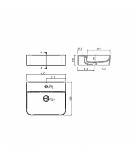 LAVABO TENTO 420X420X130