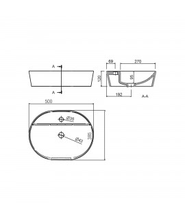LAVABO VARMEGA 515X395X140