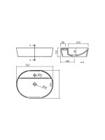 LAVABO VARMEGA 515X395X140