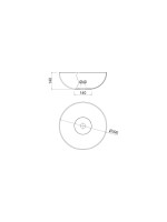 LAVABO ALTIRO MATE RD.400X150