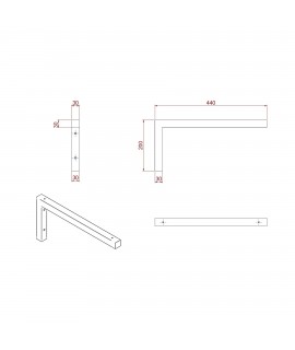 SOPORTE ENCIMERA VERSUS 44X20