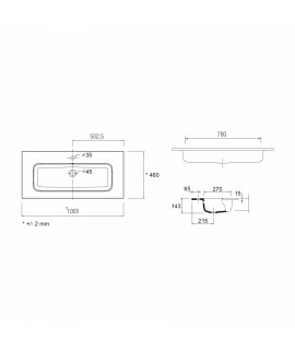 LAVABO SOFIA 1005 X 460