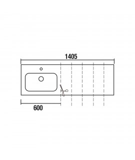 LAVABO SOFIA 1400 700 DCHA ESP