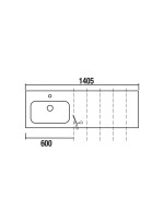 LAVABO SOFIA 1400 700 DCHA ESP