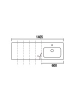 LAVABO SOFIA 1400 700 IZDA ESP