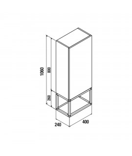 MOD.VINCI 40X106 1P/1BA ROAF S