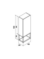 MOD.VINCI 40X106 1P/1BA ROAF S