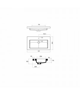 LAVABO TOSCANA 910X460 RES