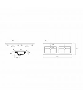 LAVABO TOSCANA 1210X460 DB RES