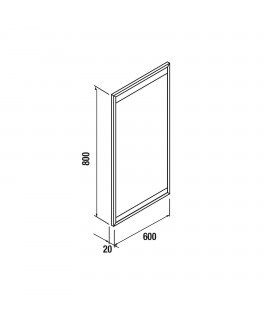 ESPEJO VINCI LED 60X80 N H/V