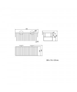 TOKIO REDOND CESTA 300X110X120