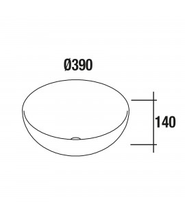 LAVABO BOL SOLID RD.400X150