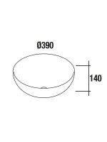 LAVABO BOL SOLID RD.400X150