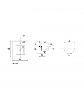 LAVABO 35 610X360 EXTRAPLANO