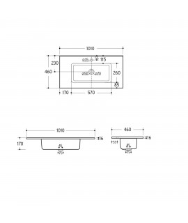 LAVABO CONSTANZA 1010X460 P BL