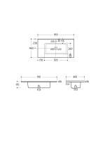 LAVABO CONSTANZA 910X460 P BL