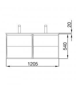 MUE.NOJA 2C/2H 1200 x2SEN ROCA (ML)