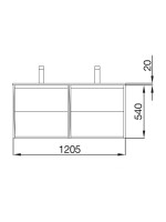 MUE.NOJA 2C/2H 1200 x2SEN ROCA (ML)