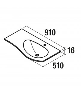 LAVABO MAM 900X510 IZD CARGA MINERAL