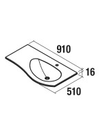 LAVABO MAM 900X510 IZD CARGA MINERAL