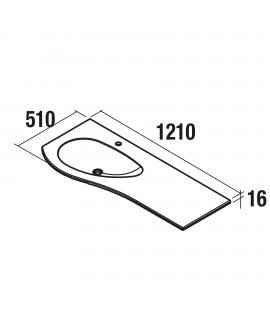 LAVABO MAM 1200X510 DCH CARGA MINERAL