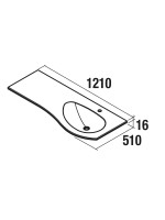 LAVABO MAM 1200X510 IZD CARGA MINERAL