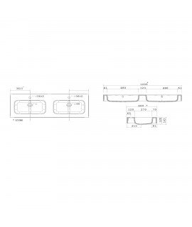 LAVABO ESCOCIA 1200 DOBLE POZA