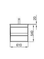 MUEBLE + LAVABO  ATTILA 2C 60 BLANCO