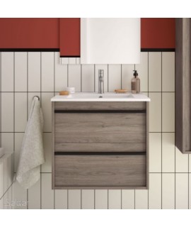 MUEBLE + LAVABO  Attila 60 2C Roble Eternity