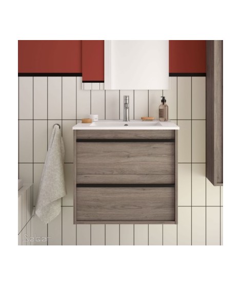MUEBLE + LAVABO  Attila 60 2C Roble Eternity