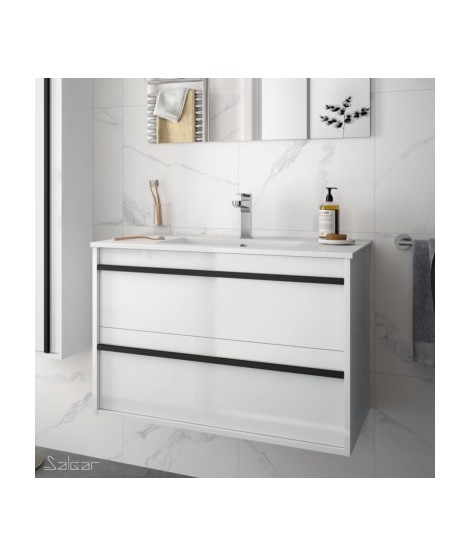 MUEBLE + LAVABO ATTILA 2C 80 BL