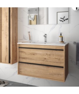 MUEBLE + LAVABO Attila 80 2C Roble Ostippo