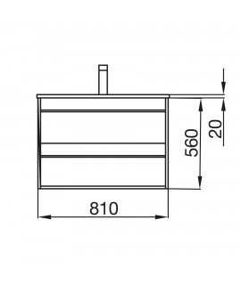 MUEBLE + LAVABO ATTILA 2C 80 Roble Eternity