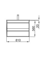 MUEBLE + LAVABO ATTILA 2C 80 Roble Eternity
