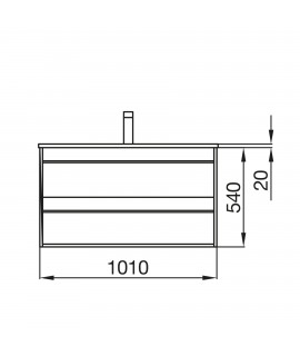 MUEBLE + LAVABO ATTILA 2C 1000 BL
