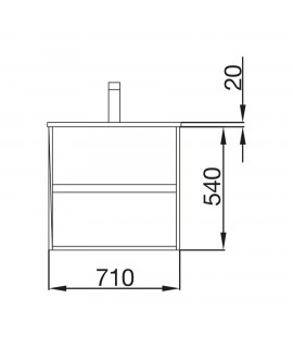 MUEBLE NOJA 700 SUSP BL +LAV