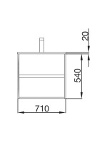 MUEBLE NOJA 700 SUSP BL +LAV