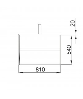 MUEBLE NOJA 800 GRIS + LAVABO