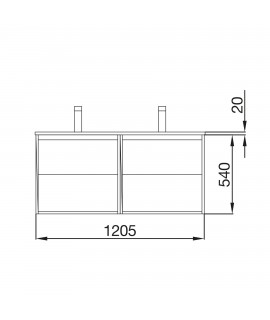 MUEBLE+LAVABO NOJA 1200 BL