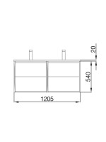 MUEBLE+LAVABO NOJA 1200 BL