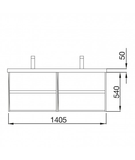 MUEBLE NOJA 1400 BL + LAVABO