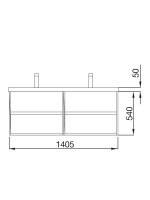 MUEBLE NOJA 1400 GR + LAVAB