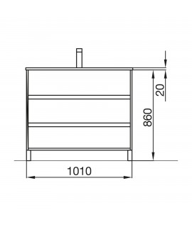 MUEBLE ARENYS 1000 GRIS + LAV