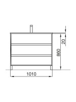 MUEBLE ARENYS 1000 GRIS + LAV
