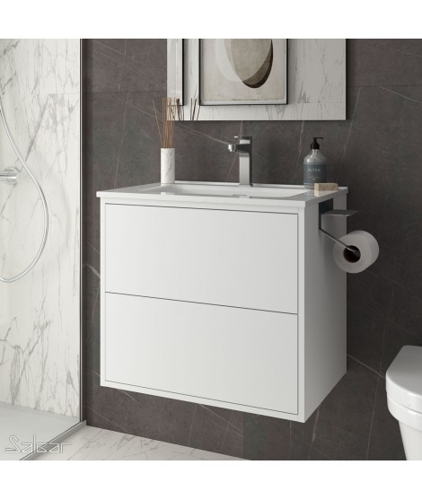 MUEBLE OPTIMUS 600 + LAVABO BLANCO MATE