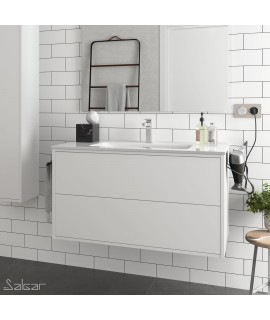 MUEBLE OPTIMUS 1000 + LAVABO BLANCO MATE