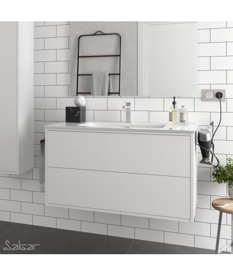 MUEBLE OPTIMUS 1000 + LAVABO BLANCO MATE