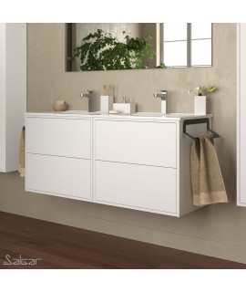 MUEBLE OPTIMUS 1200 + LAVABO BLANCO MATE